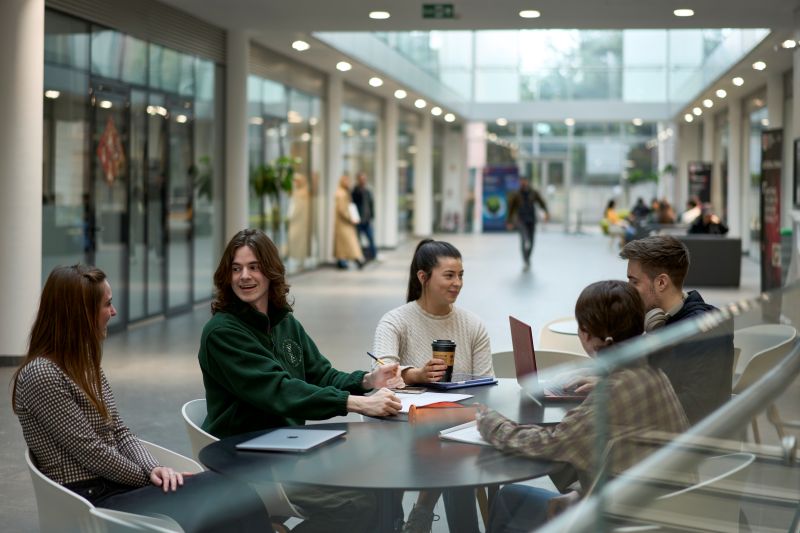 Group of students in Foyer